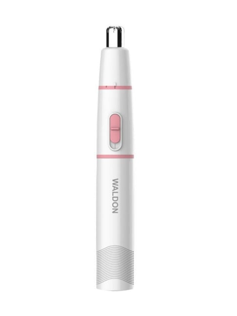 Waldon ES-520 Cordless Nose Trimmer Unisex Suitable for Ear and Eyebrow,Stainless Steel (White)