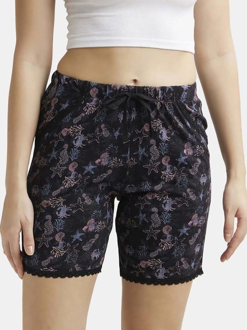 Jockey Black Printed Night Shorts (Colors & Prints May Vary)-picture-17