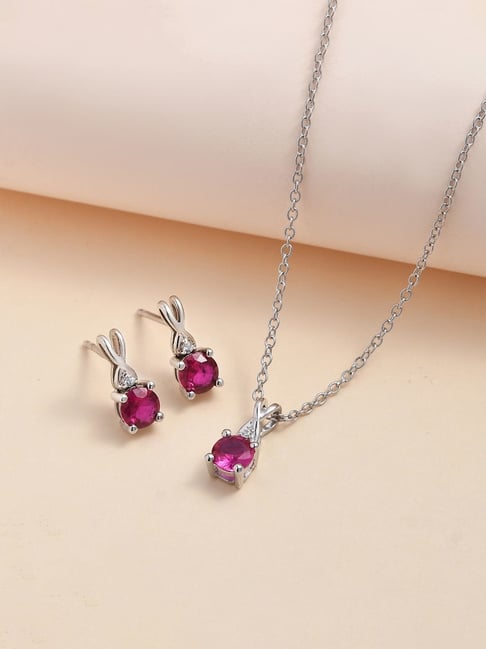 Buy Ornate Jewels Sterling Silver Pendant Set for Women