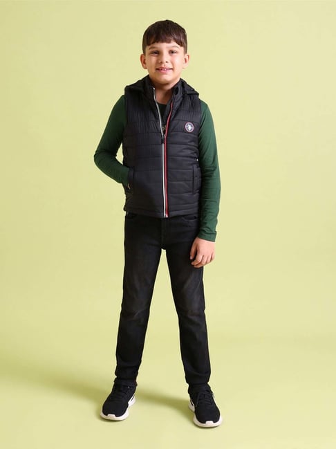 Polo Kids Black Quilted Puffer Jacket