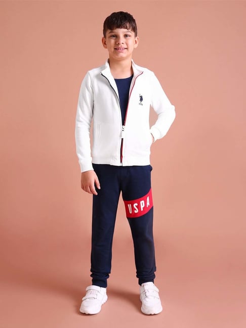 Buy Polo Kids White Cotton Embroidered Sweatshirt for