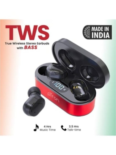 Buy PTron Bassbuds True Wireless Bluetooth Earbuds (Black