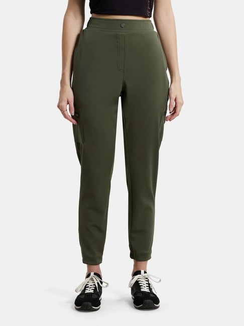 Buy Jockey Green Mid Rise Track Pants for Women s Online Tata CLiQ