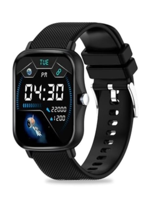 PTron Force X10e Smartwatch with 1.7 inch Full Touch Color Display, 10-12 Days Runtime (Black)