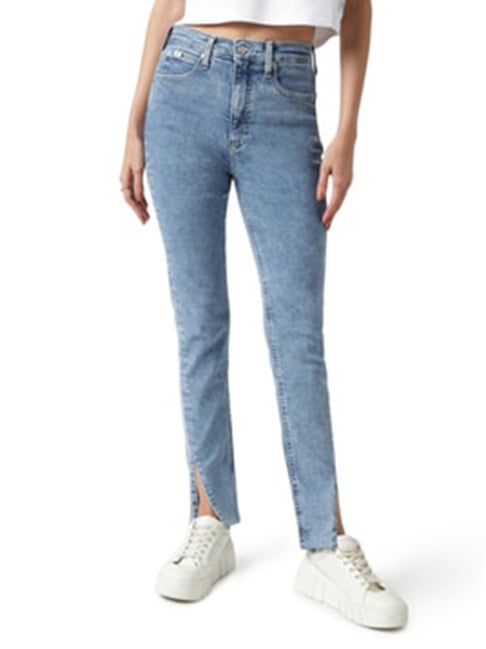 Calvin Klein Jeans Skinny Denim Light Lightly Washed High Rise