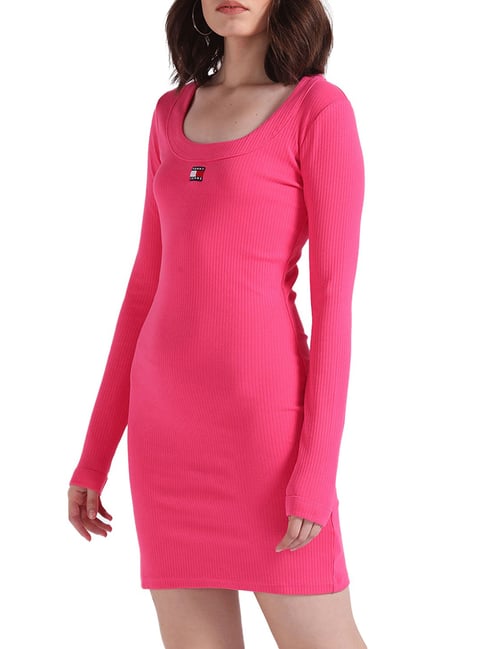 Buy Tommy Hilfiger Pink Alert Patchwork Regular Fit Dress Online