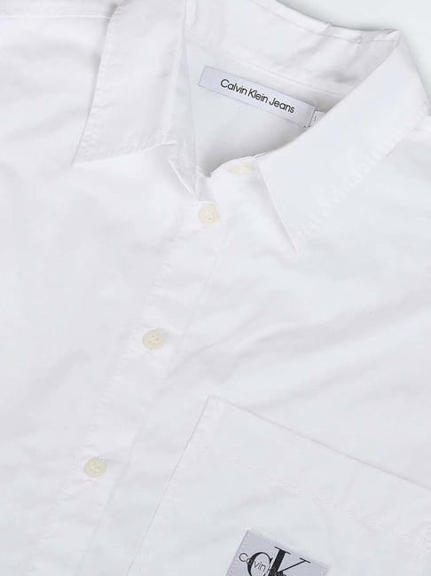 Calvin klein jeans shirt white on sale