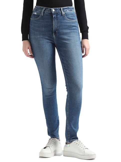 Calvin Klein Jeans Skinny Denim Medium Dark Rinse Mid Rise Jeans