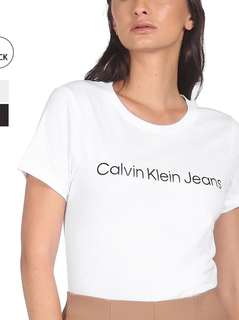 Calvin klein black and white shirt best sale