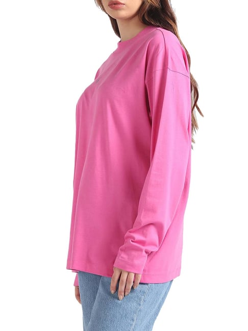 Calvin Klein Jeans Pink Amour Printed Relaxed Fit T-Shirt