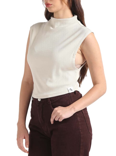 Calvin Klein Jeans Eggshell Relaxed Fit Top