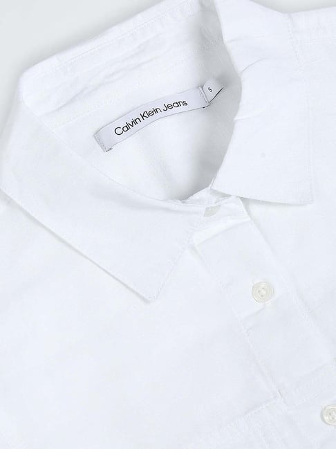 Calvin klein mens fashion white dress shirt