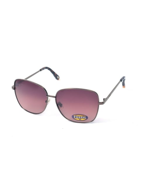 Fossil Purple Square UV Protection Sunglasses for Women