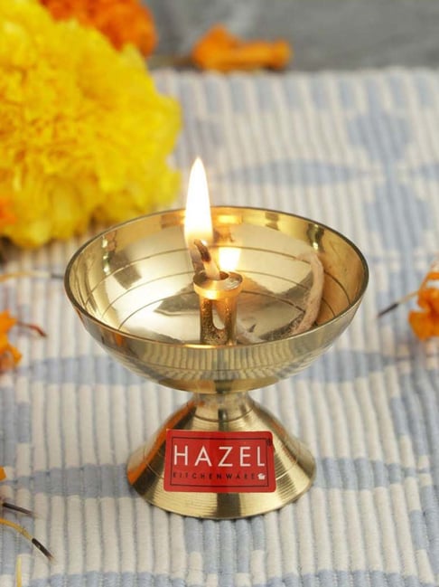 Hazel Golden Brass Large Diya