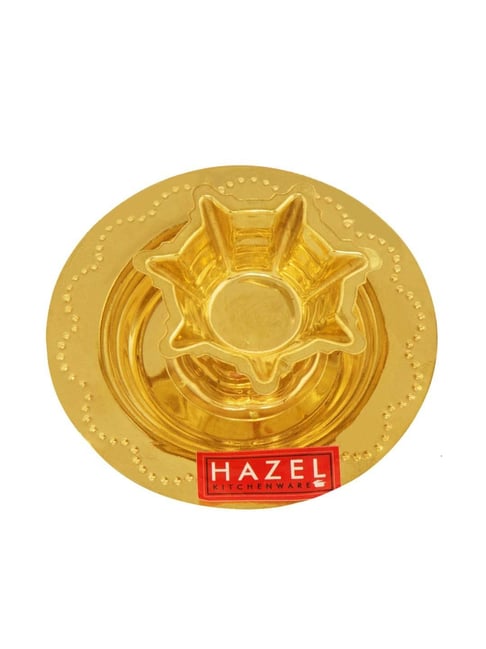 Hazel Golden Brass Small Plate & Diya