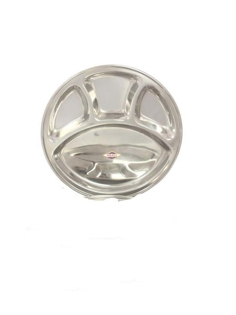 Hazel Silver Stainless Steel Medium Plate-picture-22