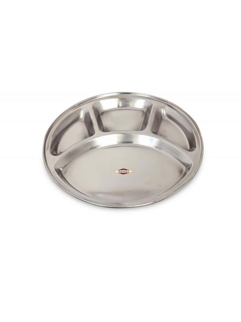 Hazel Silver Stainless Steel Large Plate-picture-35