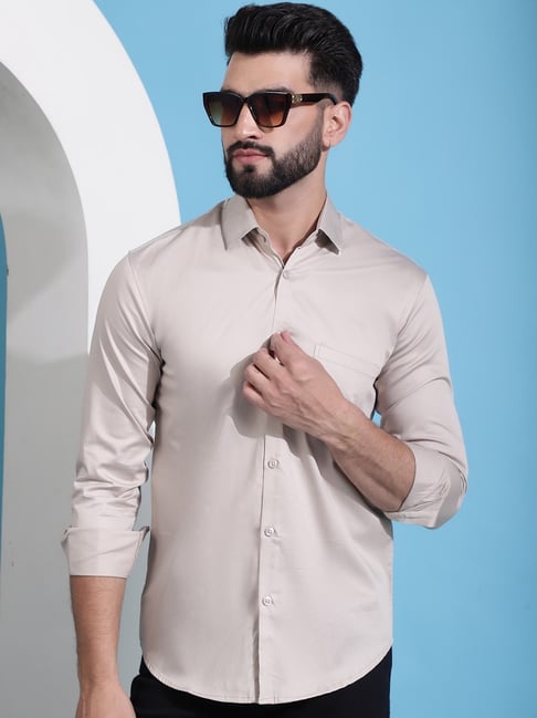 Indian Needle Beige Regular Fit Shirt-image-42