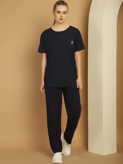 Vimal Jonney Black Cotton Sports T-Shirt Track Pant Set-picture-32