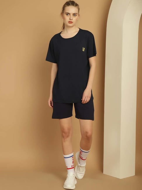 Vimal Jonney Black Cotton Sports T-Shirt Shorts Set-picture-29