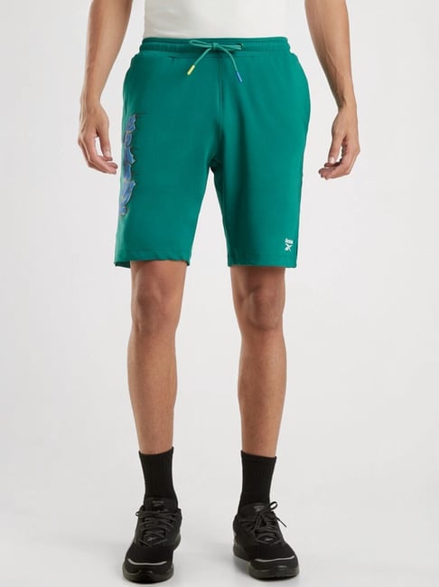 Reebok Green Regular Fit Printed Short-image-36
