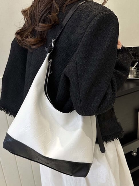 Styli White Solid Hobo Handbag-picture-34