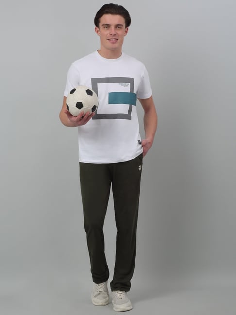 Cantabil Olive Green Regular Fit Sports Trackpants