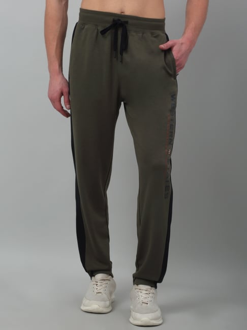 Cantabil Olive Green Regular Fit Sports Trackpants