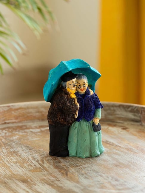 ExclusiveLane Multicolor Resin Italian Old Umbrella Couple Showpiece-picture-42