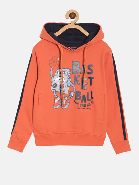 Dixcy Scott Originals Kids Orange Graphic Print Full Sleeves Sweatshirt-image-13