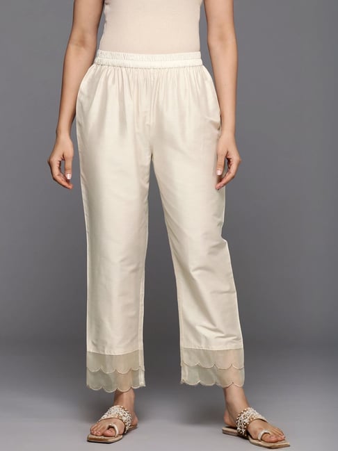 Varanga Off-White Cotton Pants