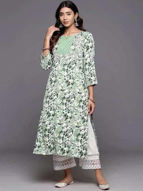 Varanga White Printed Straight Kurta-picture-37