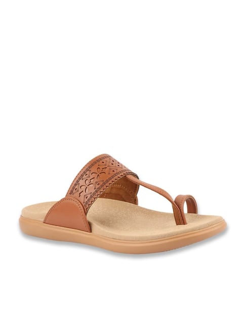 MediFeet Women's Tan Toe Ring Sandals