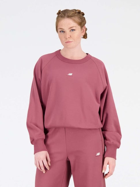 New Balance Rose Pink Cotton Sports Sweatshirt-picture-14