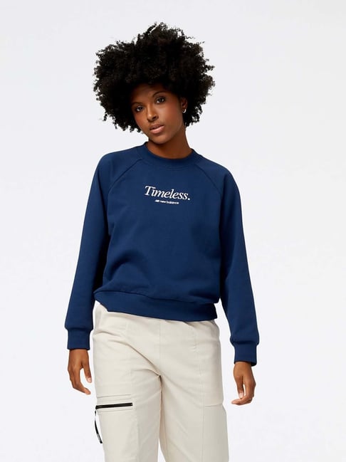 New Balance Blue Cotton Printed Sports Sweatshirt-picture-28