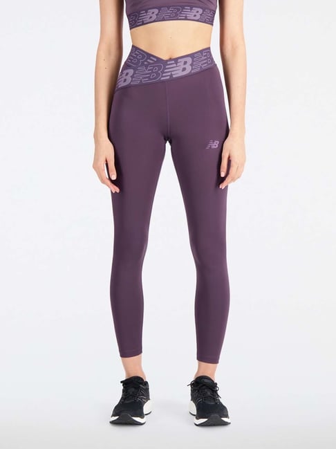 New Balance Purple Printed Sports Tights