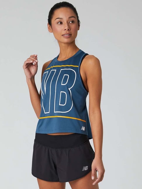 New Balance Blue Printed Sports T-Shirt-picture-10
