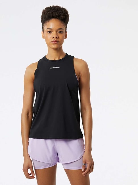 New Balance Black Printed Sports T-Shirt