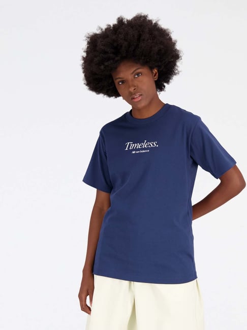 New Balance Blue Cotton Printed Sports T-Shirt-picture-19