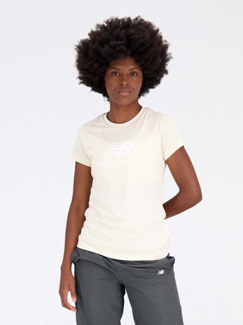 New Balance Beige Cotton Printed Sports T-Shirt-picture-15