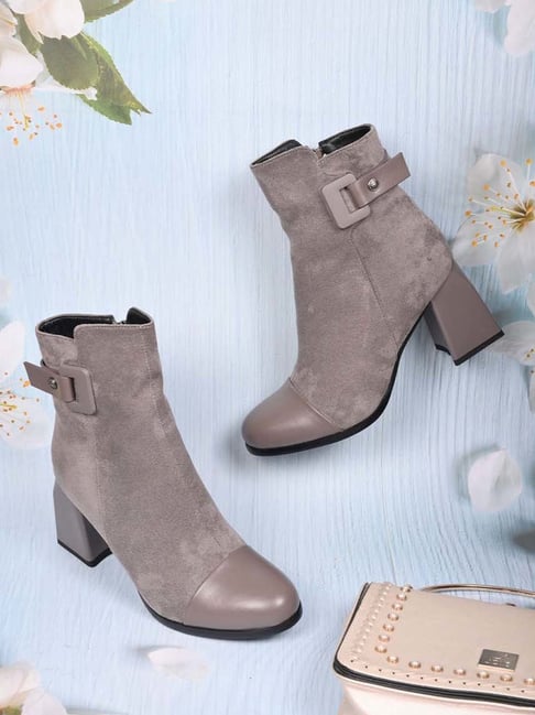 Ronnie Grey Women's Khaki Casual Boots-picture-18