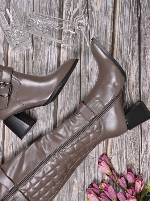 Ronnie Grey Women's Khaki Casual Booties-picture-13