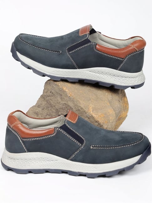 atesber by inc.5 men's navy casual loafers