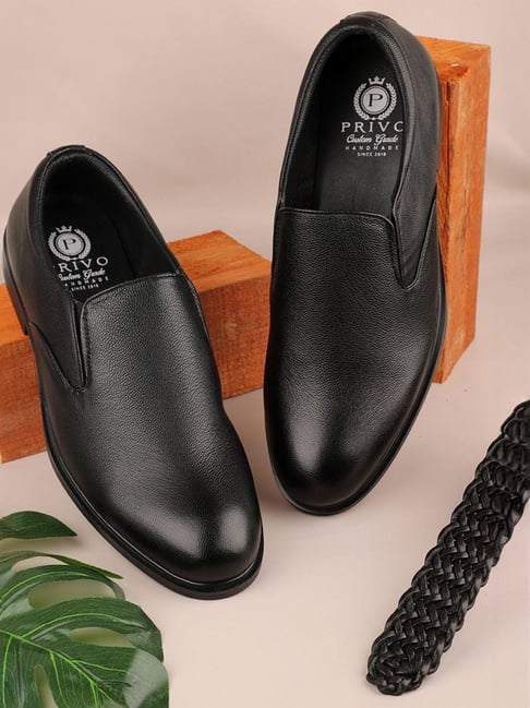 Privo by Men's Black Formal Loafers