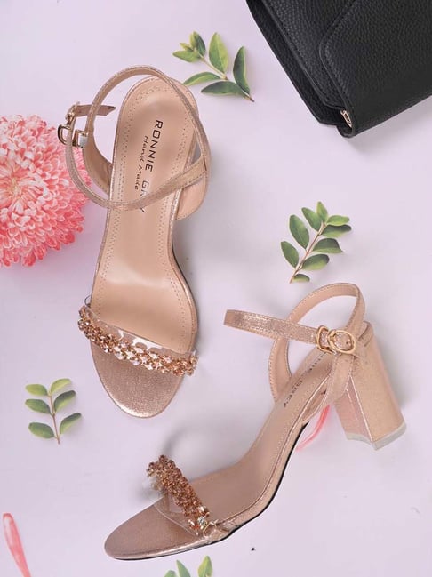 Ronnie Grey Women's Champagne Ankle Strap Sandals-picture-33