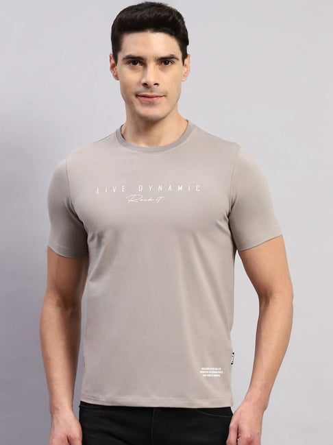 Rock.It Grey Slim Fit Printed T-Shirt-picture-17