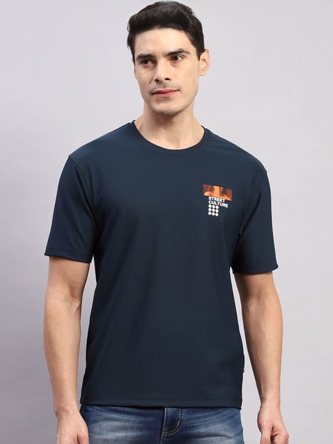 Rock.It Navy Regular Fit Printed T-Shirt-picture-35