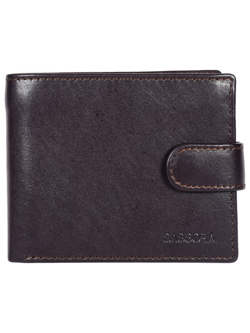 Buy SASSORA ARIA Brown Leather RFID Bi-Fold Wallet at Best Price