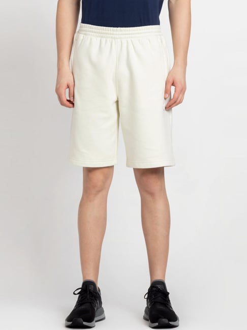 Adidas Originals White Cotton Regular Fit Shorts-picture-23