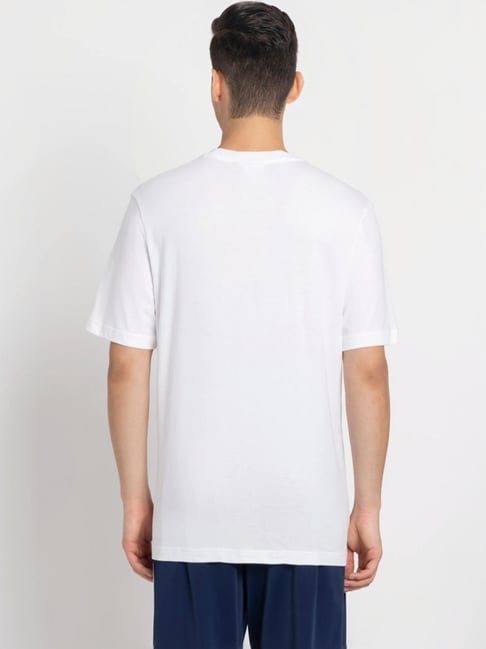 Buy Adidas Originals White Cotton Regular Fit Printed T-Shirt for